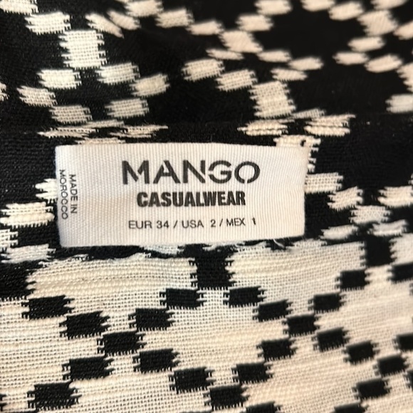 Mango Black and White Mini Skirt Size 2 - Picture 9 of 10